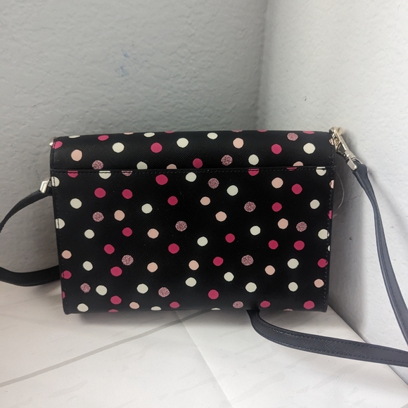 Kate Spade Carson Glimmer Dot Print Convertible Crossbody & Card Holder Set - Picture 3 of 6